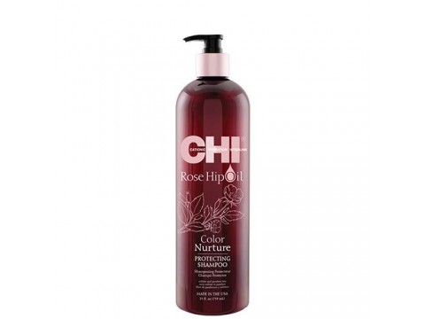 CHI Rose Hip Oil Shampoo Šampūnas Su Erškėtrožių Aliejumi, 739 ml